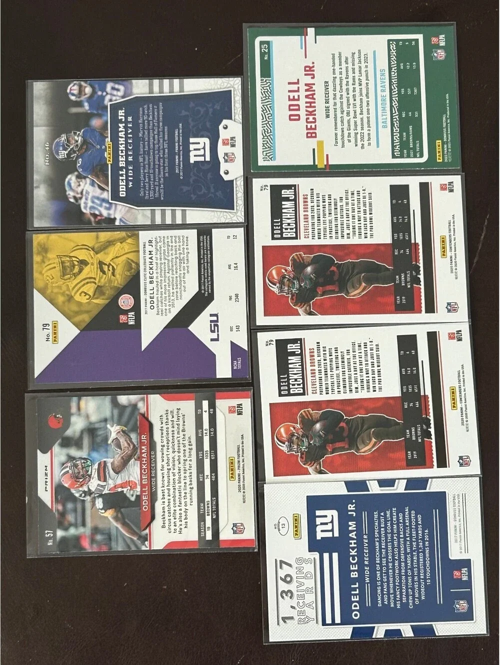 Odell Beckham Jr. FB TC Collection - Panini, Donruss, Limited Edition